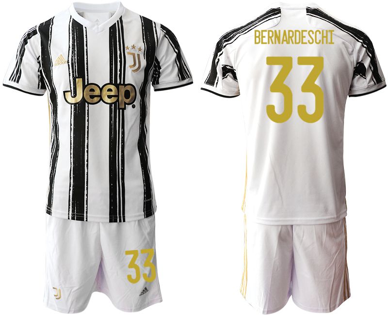 Men 2020-2021 club Juventus home #33 white Soccer Jerseys